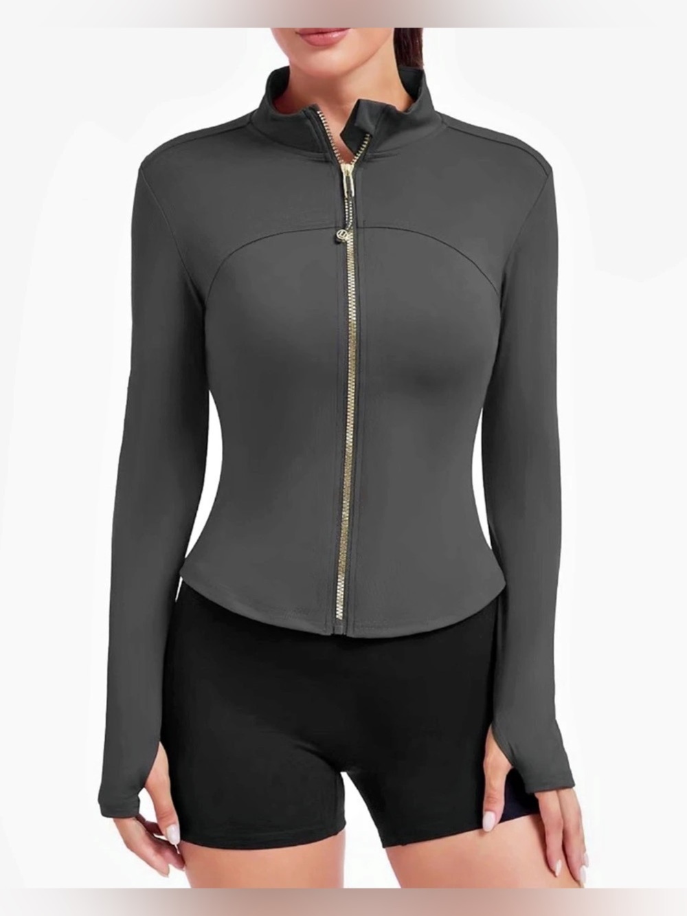 Athletic Cropped Slim Fit Jacket